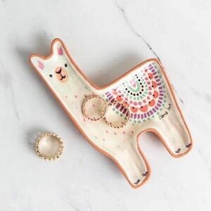 Natural Life Live Happy Collection “Santa Fe Llama” Jewelry Dish Holder
